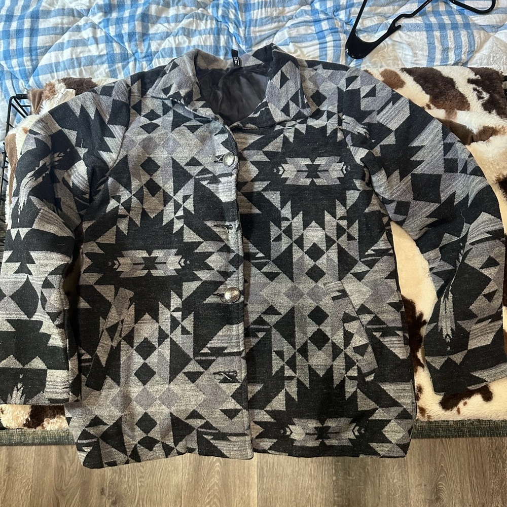 Western Jacket in Black and Gray